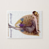 Peacock Woman Flapper Legpuzzel (Horizontaal)