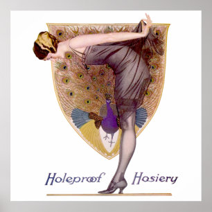  Peacock Woman Flapper  Poster