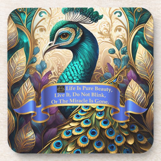 Peacock Wonder Onderzetters (Voorkant)