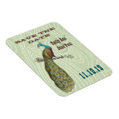  Peacock Woodgrain Save the Date Magneet (Rechterzijde)