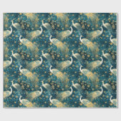 Peacock Wrapping Paper Woodland Animals Cadeaupapier (Vlak)
