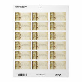 Peacock Yellow Coral Musical Notes Etiket (Full Sheet)