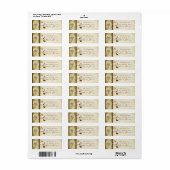 Peacock Yellow Peachy Coral Earth Tones Etiket (Full Sheet)