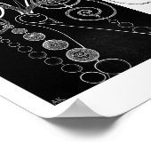 Peacock Yin en Yang DUET illustratie Poster (Hoek)