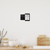 Peacock Yin en Yang DUET illustratie Poster (Keuken)