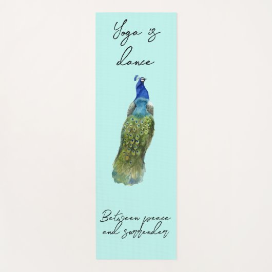 Peacock yoga mat, Yoga is een dans Yogamat (Voorkant)