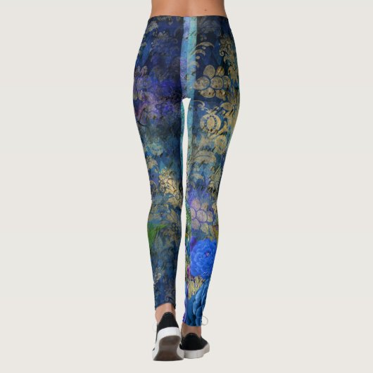 Peacock Yoga Pilates Hot Pants Leggings (Achterkant)