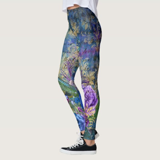 Peacock Yoga Pilates Hot Pants Leggings (Links)