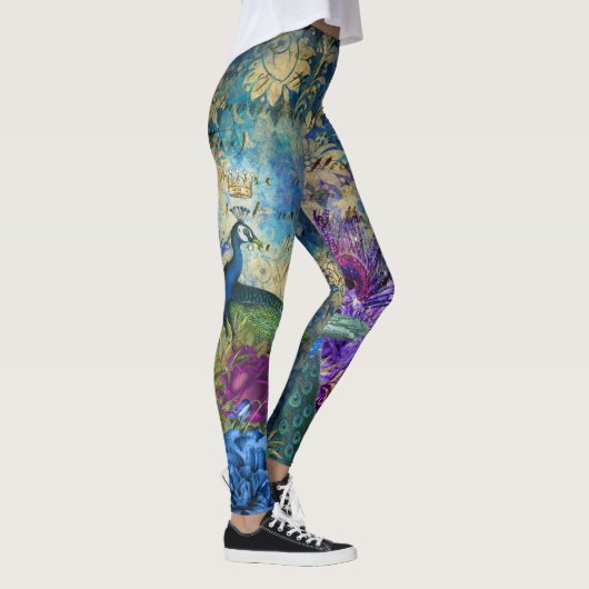 Peacock Yoga Pilates Hot Pants Leggings (Rechts)