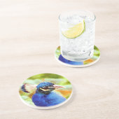 PEACOCK ZANDSTEEN ONDERZETTER (Zijkant)