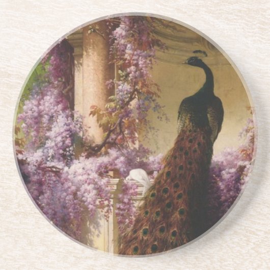Peacock Zandsteen Onderzetter (Voorkant)