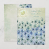 Peacock Zee Fantasy Wedding Dank je wel kaart (Voorkant / Achterkant)