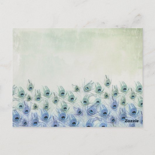 Peacock Zee Fantasy Wedding Dank je wel kaart (Achterkant)