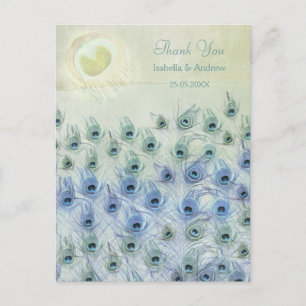 Peacock Zee Fantasy Wedding Dank je wel kaart