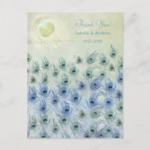 Peacock Zee Fantasy Wedding Dank je wel kaart (Voorkant)