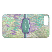 Peacock Zee Glass Mosaic Feather Impressionistic Case-Mate iPhone Case (Achterkant (Horizontaal))