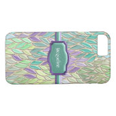 Peacock Zee Glass Mosaic Feather Impressionistic Case-Mate iPhone Case (Achterkant (Horizontaal))