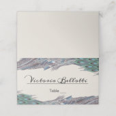 Peacock Zitplaatskaart - kraftpapier Plaatskaartje (Buitenkant ongevouwen)