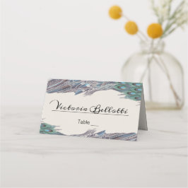 Peacock Zitplaatskaart - kraftpapier Plaatskaartje