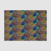 Peacockblauw en paarse veren tissuepapier (Voorkant)