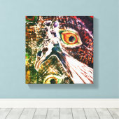 PeacockFeatherLove Vibrant Painting Canvas Afdruk (Insitu (Houten vloer))