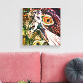 PeacockFeatherLove Vibrant Painting Canvas Afdruk (Insitu (Woonkamer))