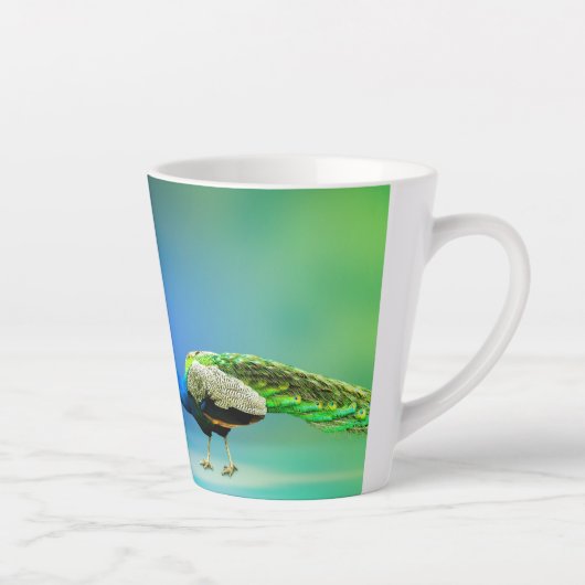 Peacocks Banner Latte Mok (Rechts)