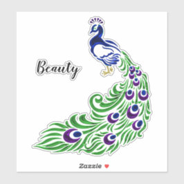 Peacock's Beauty 2 Sticker