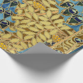 Peacocks Birds Rowan Trees Art Nouveau Cadeaupapier (Hoek)