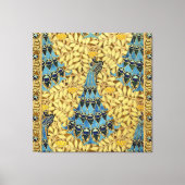 Peacocks Birds Rowan Trees Art Nouveau Canvas Afdruk (Voorkant)