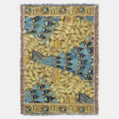 Peacocks Birds Rowan Trees Art Nouveau Deken (Voorkant Verticaal)