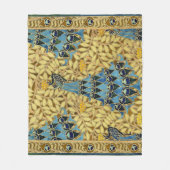 Peacocks Birds Rowan Trees Art Nouveau Fleece Deken (Voorkant)