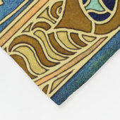 Peacocks Birds Rowan Trees Art Nouveau Fleece Deken (Hoek)