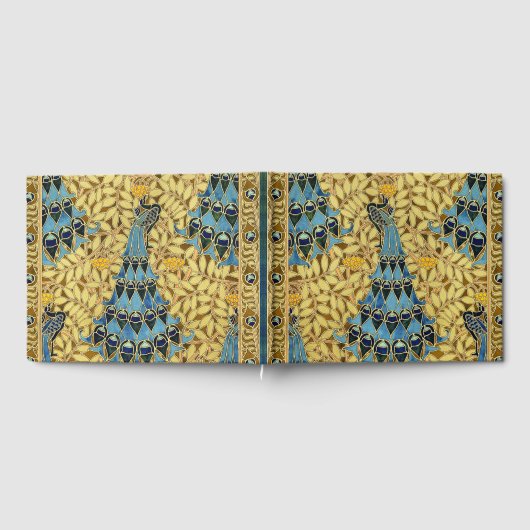 Peacocks Birds Rowan Trees Art Nouveau Gastenboek (Volledig)