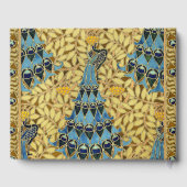 Peacocks Birds Rowan Trees Art Nouveau Gastenboek (Achterkant)