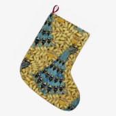 Peacocks Birds Rowan Trees Art Nouveau Grote Kerstsok (Voorkant (Hangend))