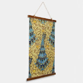 Peacocks Birds Rowan Trees Art Nouveau Hangend Wandkleed (Gebogen)