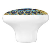 Peacocks Birds Rowan Trees Art Nouveau Keramische Knop (Zijkant)