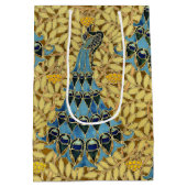 Peacocks Birds Rowan Trees Art Nouveau Medium Cadeauzakje (Achterkant)