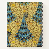 Peacocks Birds Rowan Trees Art Nouveau Notitieboek (Achterkant)