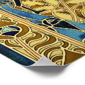 Peacocks Birds Rowan Trees Art Nouveau Poster (Hoek)