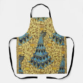 Peacocks Birds Rowan Trees Art Nouveau Schort (Voorkant)
