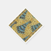 Peacocks Birds Rowan Trees Art Nouveau Servet (Hoek)