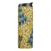 Peacocks Birds Rowan Trees Art Nouveau Thermosbeker (Gedraaid links)