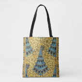 Peacocks Birds Rowan Trees Art Nouveau Tote Bag (Voorkant)