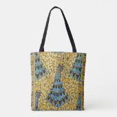 Peacocks Birds Rowan Trees Art Nouveau Tote Bag (Achterkant)
