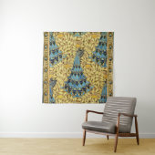 Peacocks Birds Rowan Trees Art Nouveau Wandkleed (In situ)