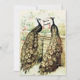 Peacocks Bridal Tea Kaart