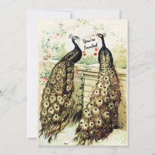 Peacocks Bridal Tea Kaart