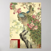 Peacocks & Crabapple Japans Poster (Voorkant)